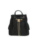 CHANEL CHANEL 25 Backpack BlackAS5600 Suede Calf Leather Size Medium