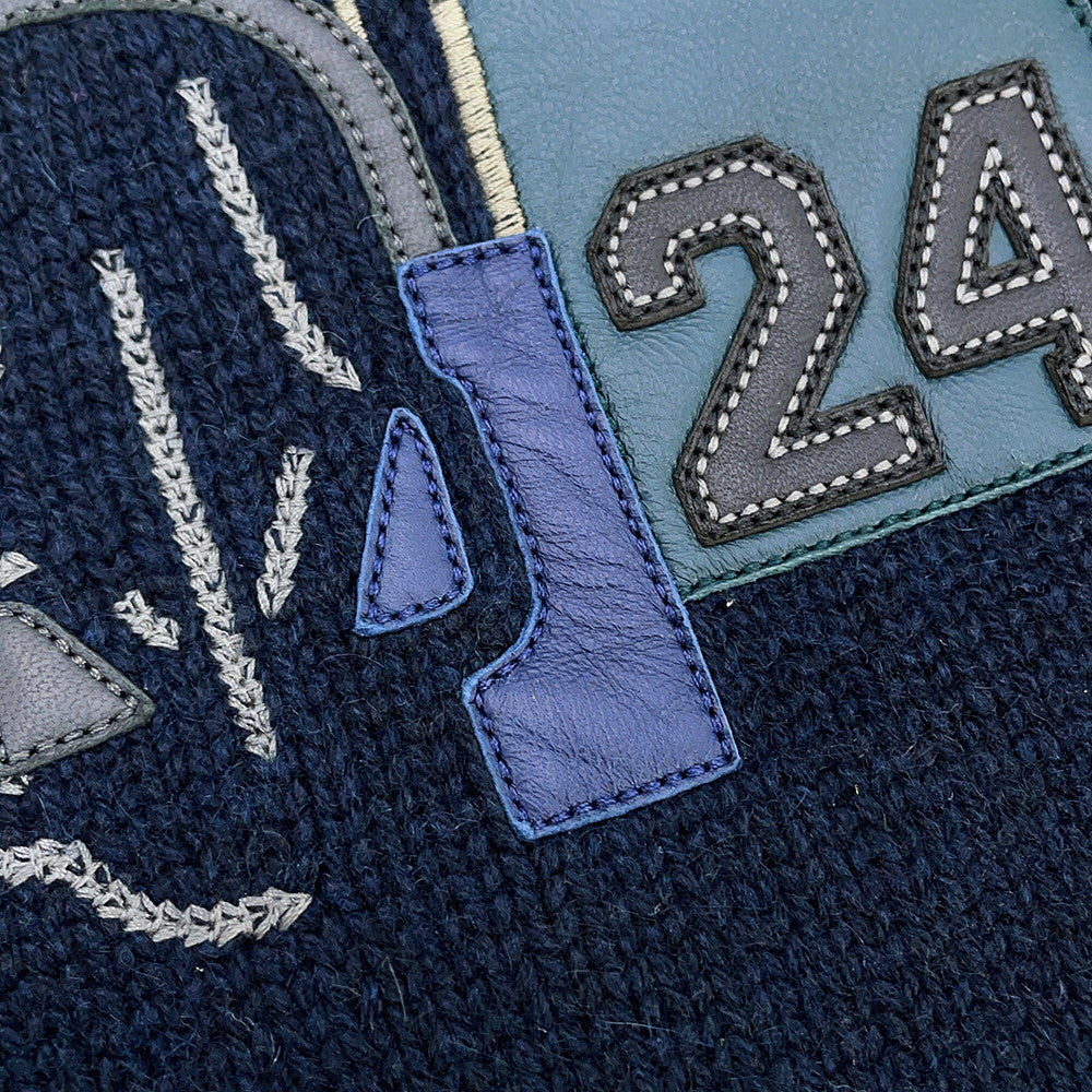 HERMES Quarter Bash Scarf Fall/Winter 2023 Marine Cashmere80% Silk20%