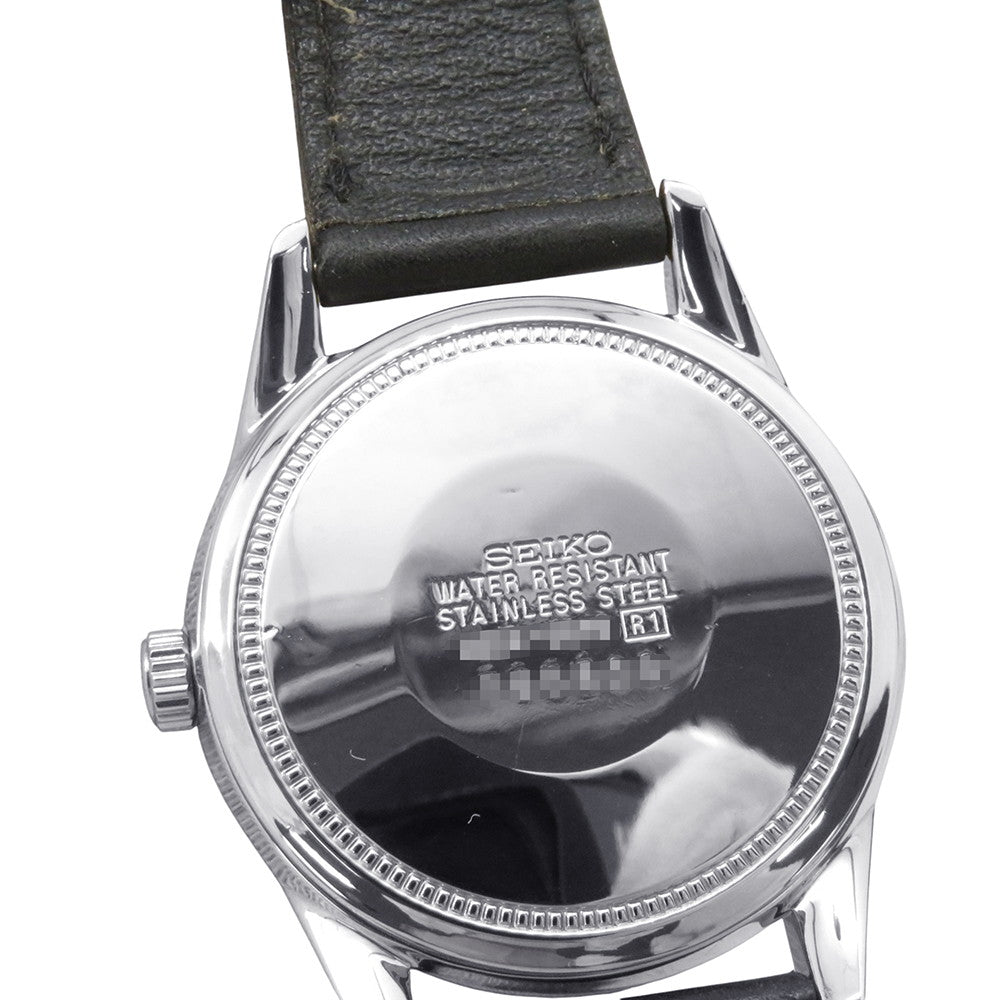 SEIKO Diamond shock W35.7mm Stainless Steel Leather Silver Dial4S24-0070