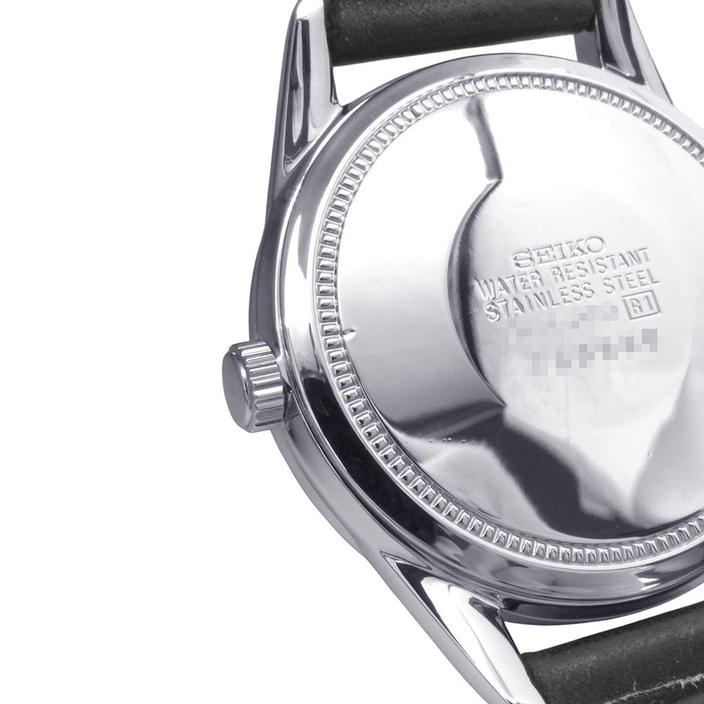 SEIKO Diamond shock W35.7mm Stainless Steel Leather Silver Dial4S24-0070