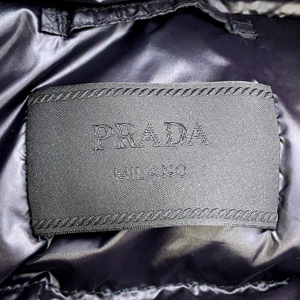 PRADA Hooded Technical Fabric Down Jacket Size M BlackSGC689 Polyester100%
