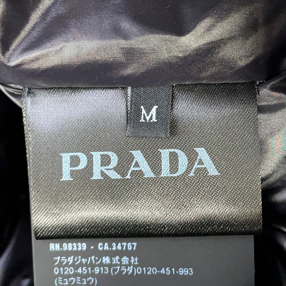 PRADA Hooded Technical Fabric Down Jacket Size M BlackSGC689 Polyester100%
