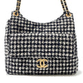 CHANEL Hobo Bag White/BlackAS4322 Tweed