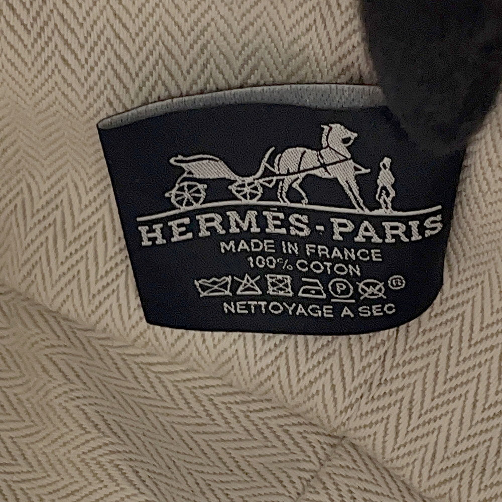 HERMES Bride A Black H Pavilion Marine Canvas Size PM