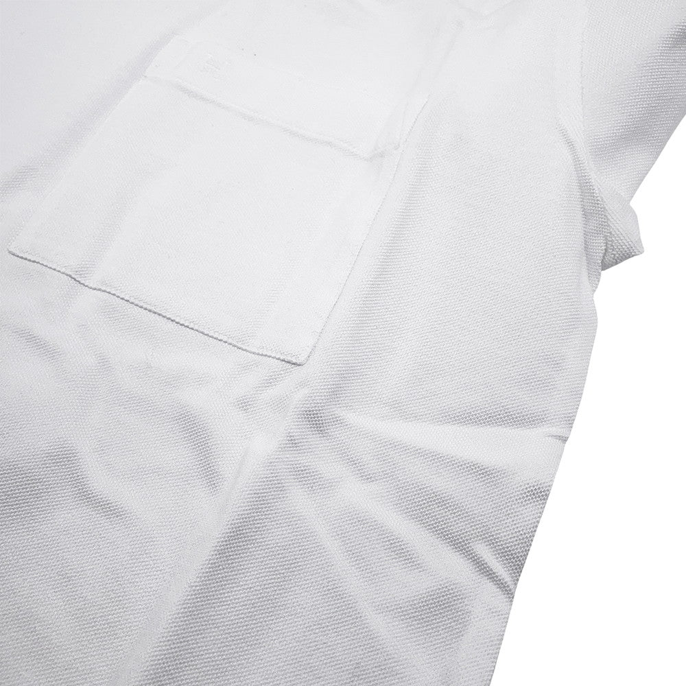HERMES HEmbroidery Pocket T-Shirt Size S White Cotton100%