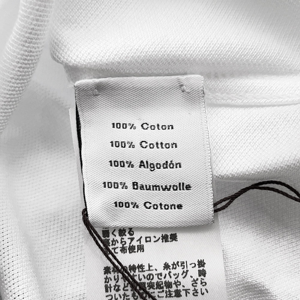HERMES HEmbroidery Pocket T-Shirt Size S White Cotton100%