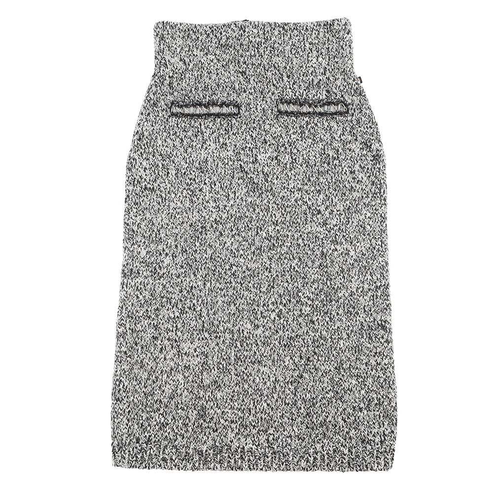 LOUIS VUITTON tight skirt Size M White/Black/Gray Cotton69% Wool15% Nylon15% Polyurethane1%