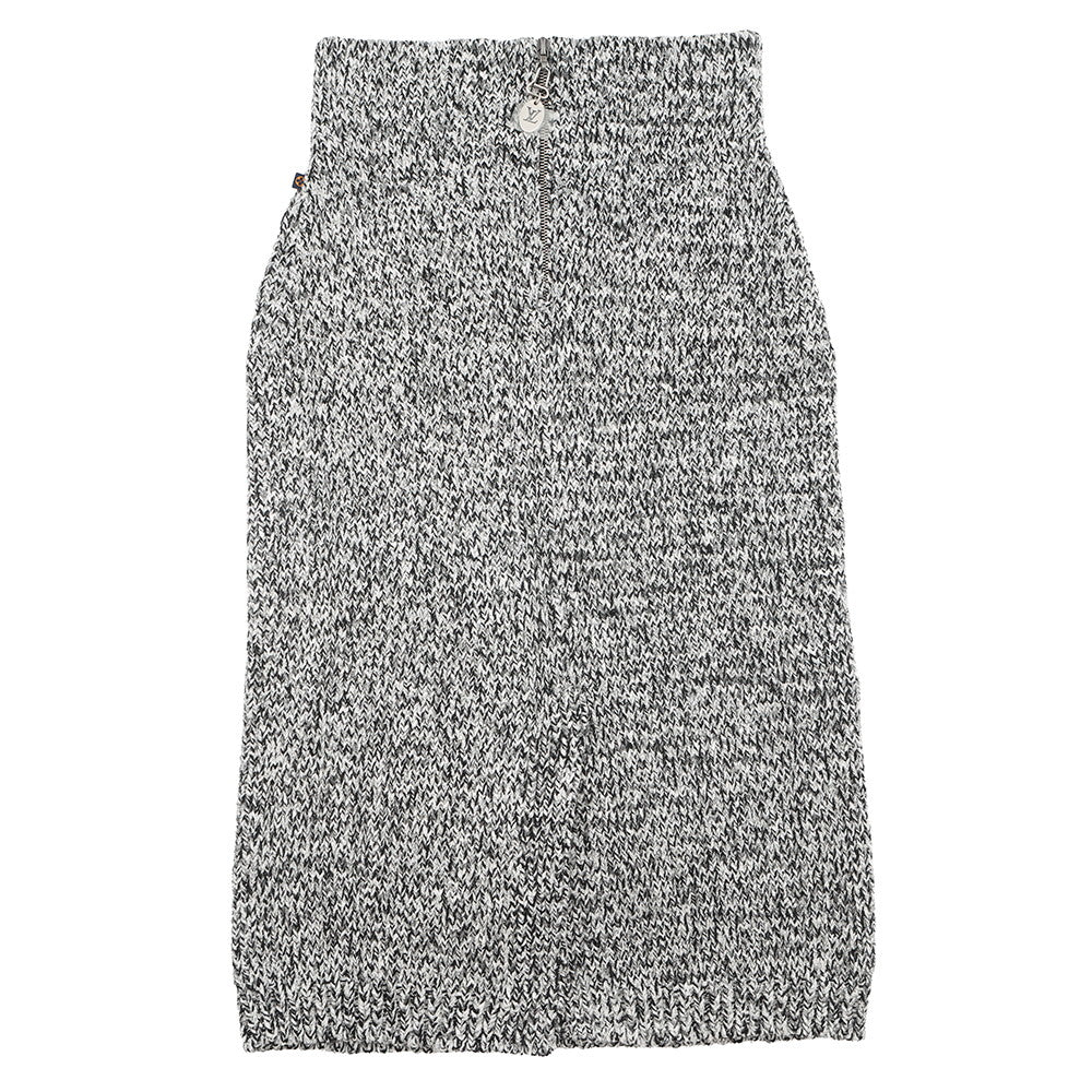 LOUIS VUITTON tight skirt Size M White/Black/Gray Cotton69% Wool15% Nylon15% Polyurethane1%