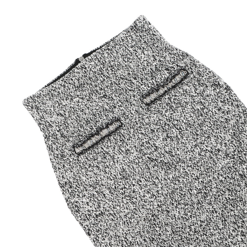 LOUIS VUITTON tight skirt Size M White/Black/Gray Cotton69% Wool15% Nylon15% Polyurethane1%