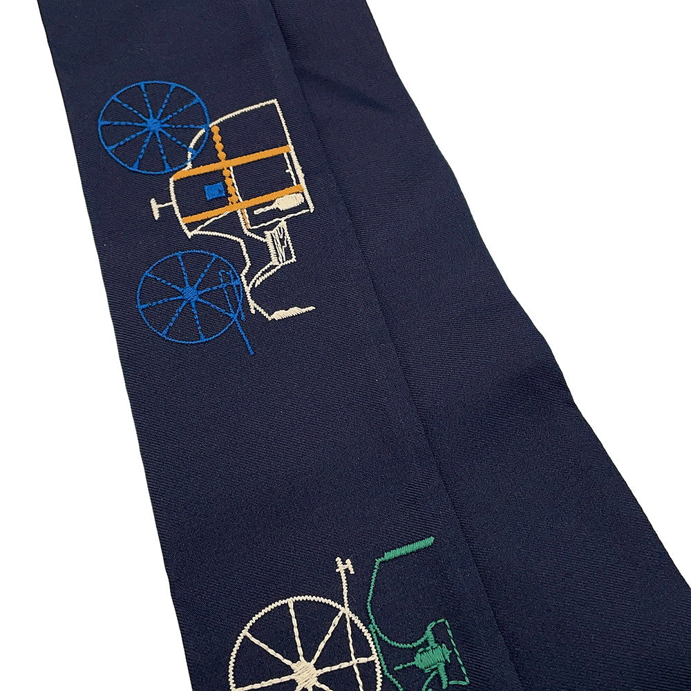 HERMES Twilly Long Twilly Long "A to Berlin" Autumn/Winter 2025 Blue・Noir/Multicolor Silk100%