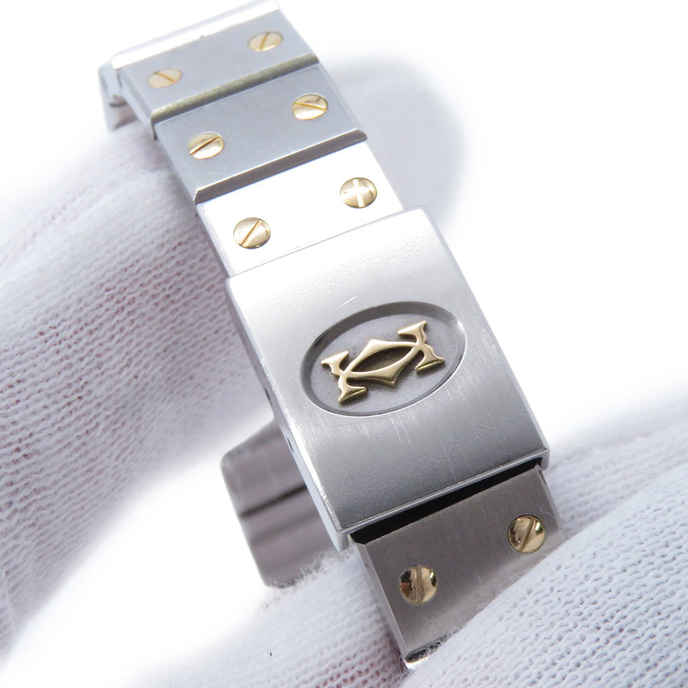 CARTIER Santos Octagon SM W25mm Stainless Steel K18YG Ivory DialW2001683 / 187903