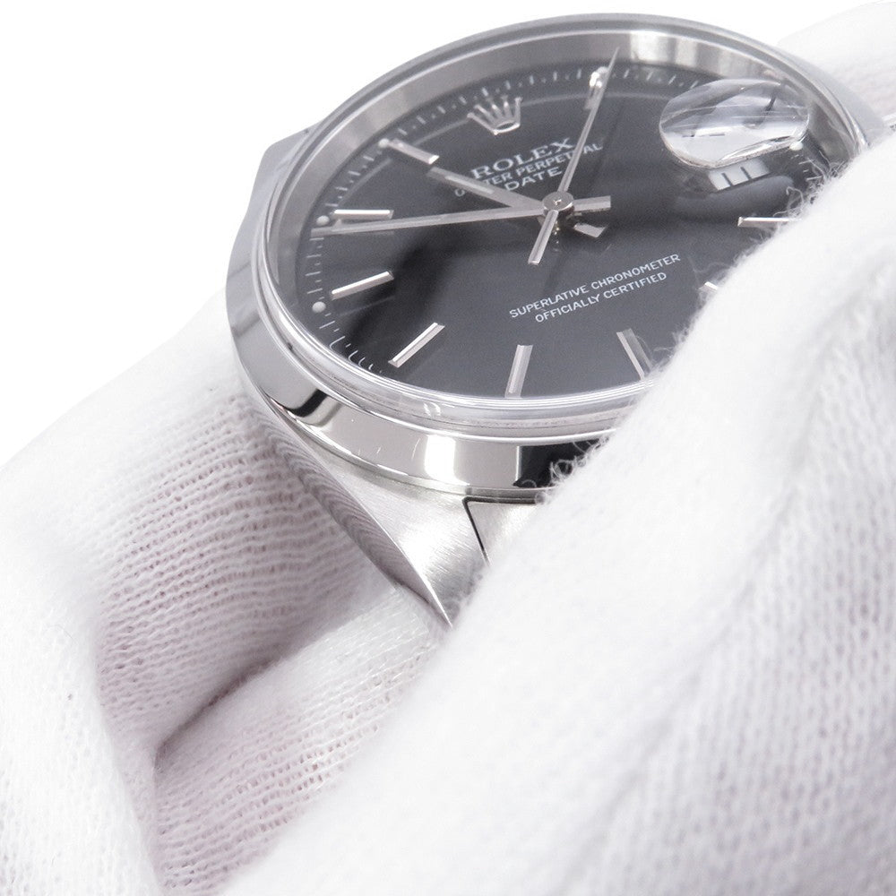 ROLEX Oyster Perpetual Date W34mm Stainless Steel Black Dial15200