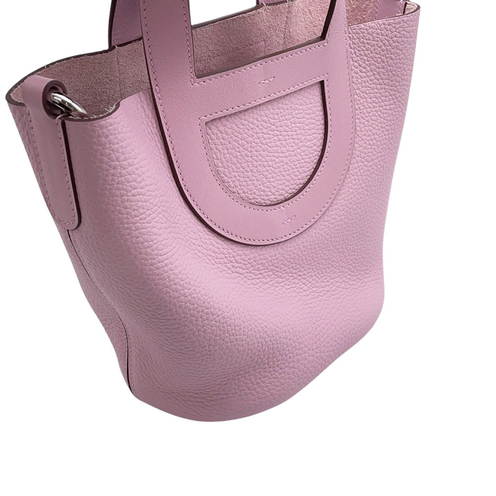HERMES in-the-loop Tote Bag Mauve Sylvestre Taurillon Clemence Swift Leather Size 18