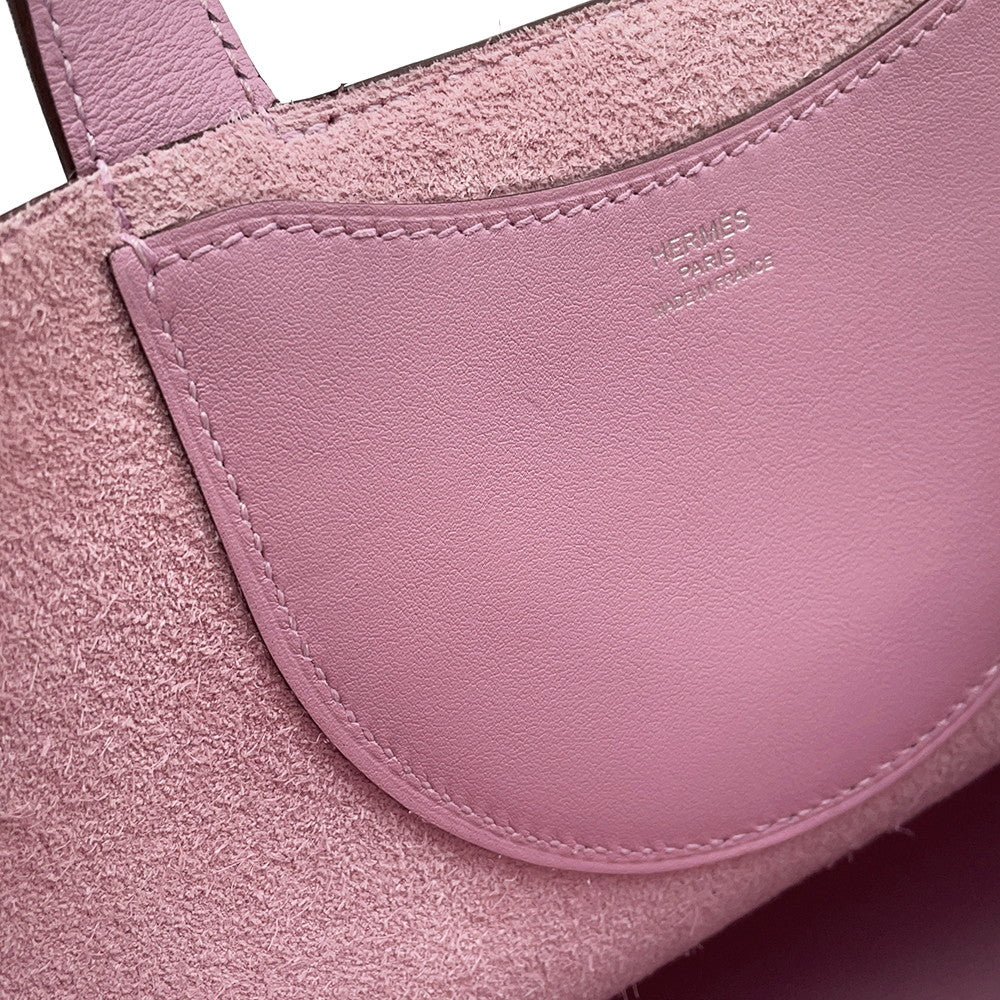 HERMES in-the-loop Tote Bag Mauve Sylvestre Taurillon Clemence Swift Leather Size 18