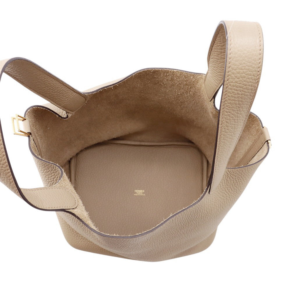 HERMES Picotin Lock Beige Marfa Taurillon Clemence Size MM