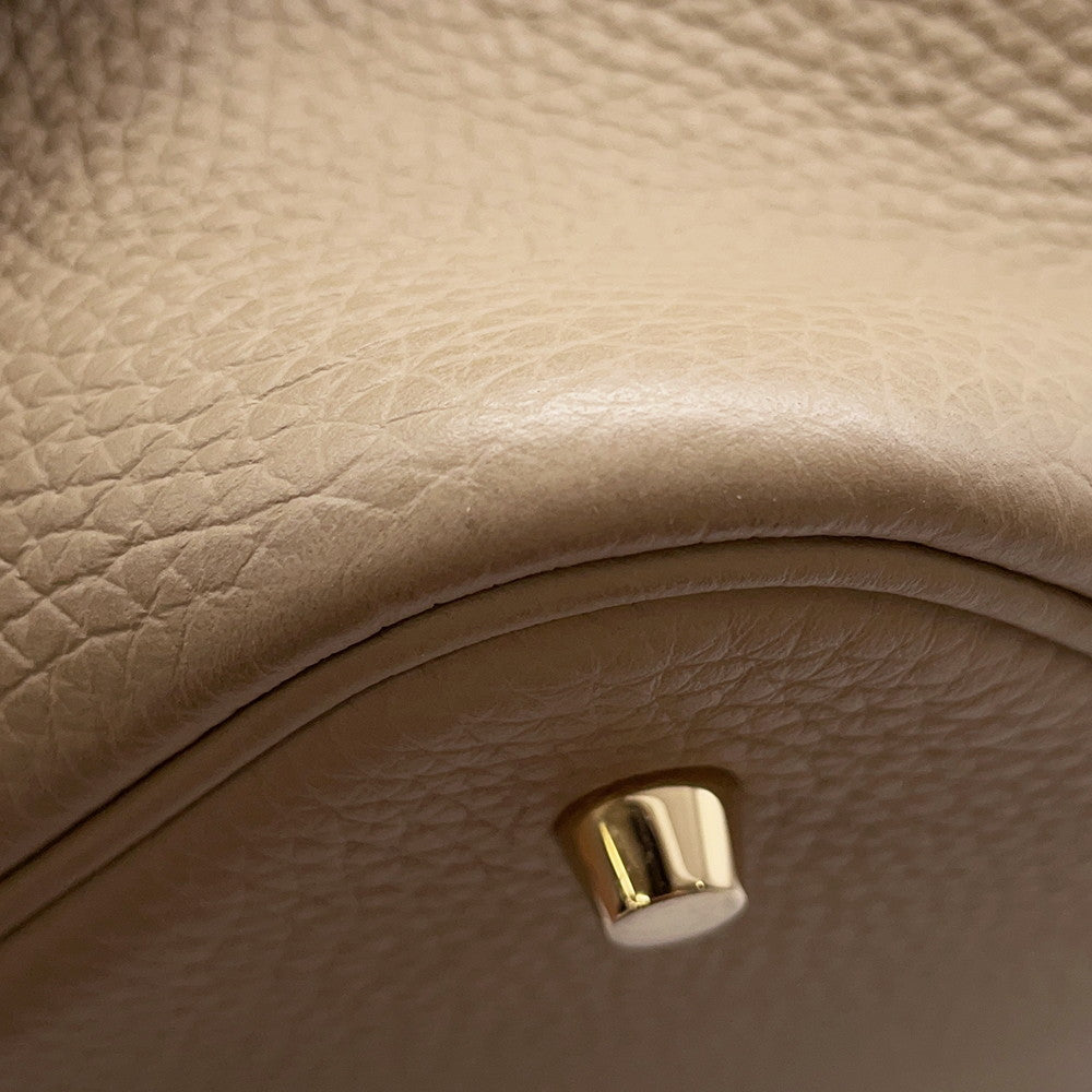 HERMES Picotin Lock Beige Marfa Taurillon Clemence Size MM