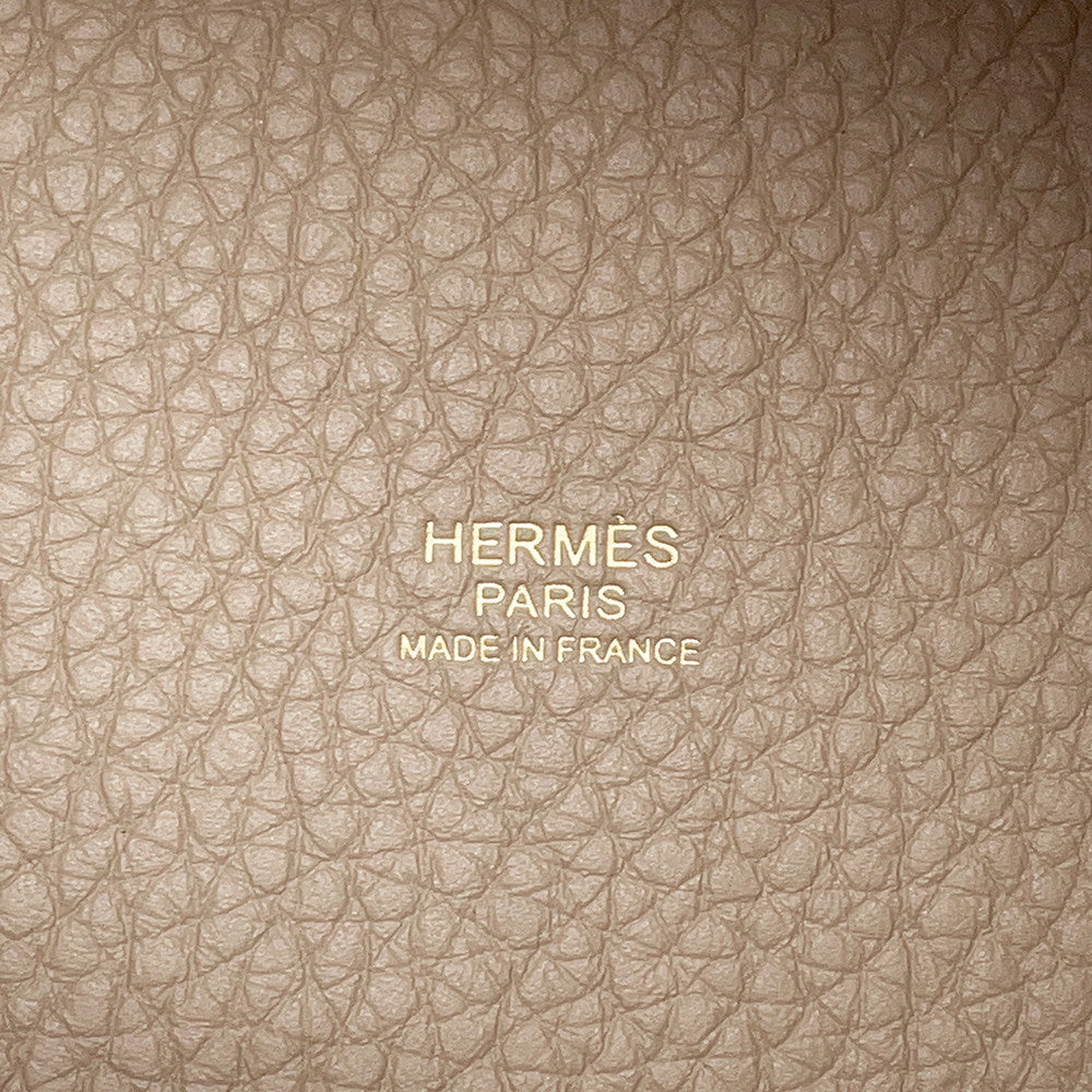 HERMES Picotin Lock Beige Marfa Taurillon Clemence Size MM