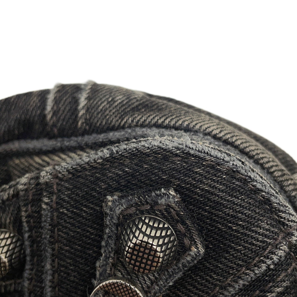 BALENCIAGA Luca Goal Shoulder Bag Gray/Black719082 Denim Size XS