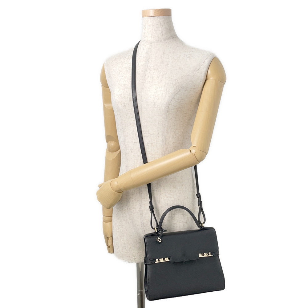 Delvaux Tempe 2way Bag Black Leather Size Mini