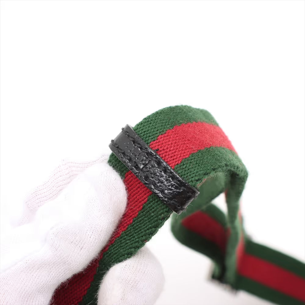 Gucci GG Canvas Leather Shoulder Bag Black