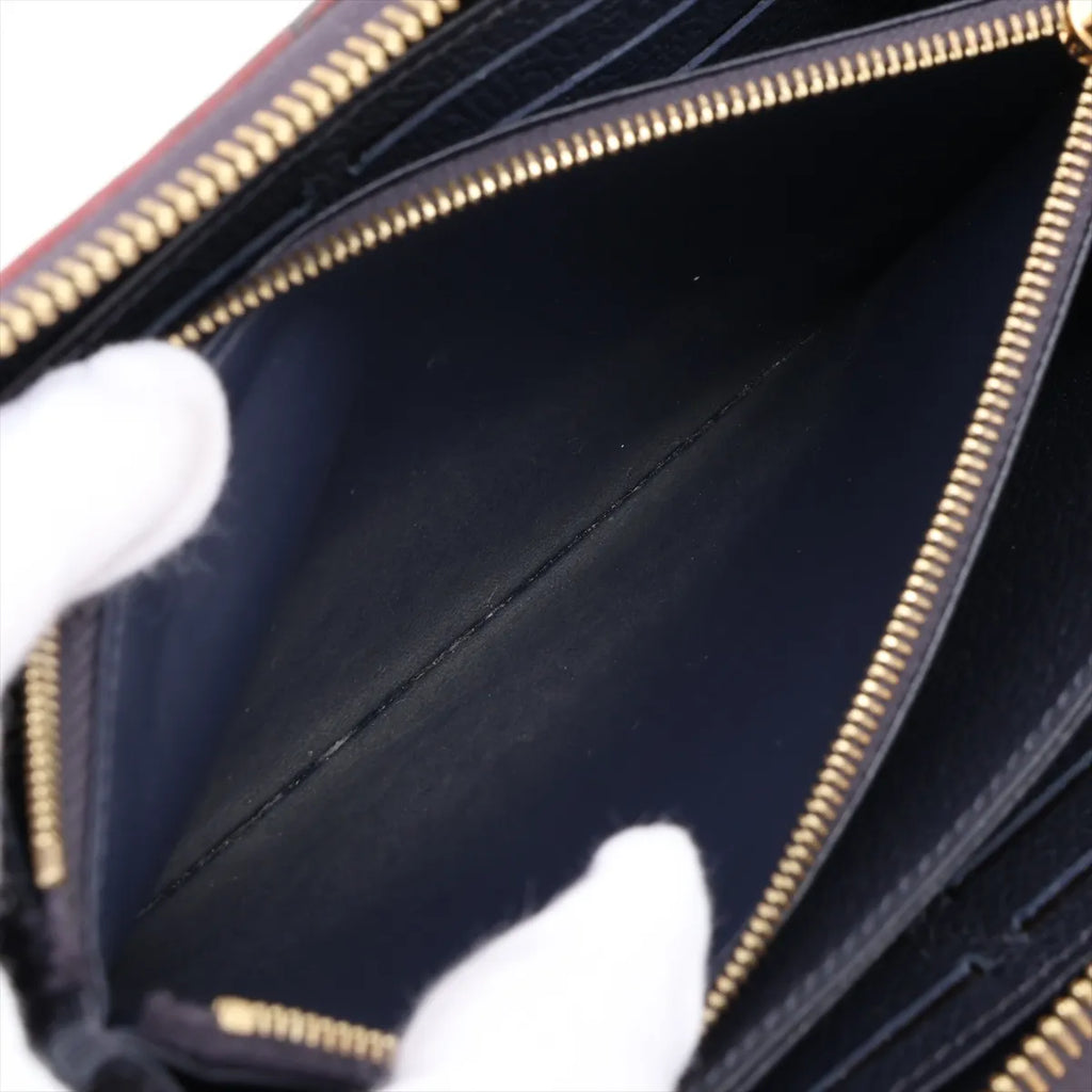 Louis Vuitton Monogram Empreinte Zippy Wallet Navy