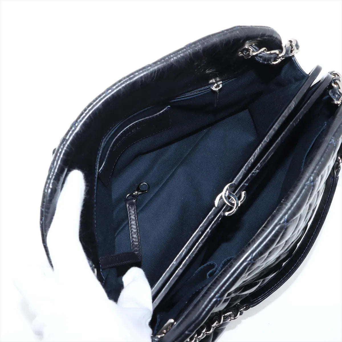Chanel Mademoiselle Vintage Crinkled Calf Chain Shoulder Bag