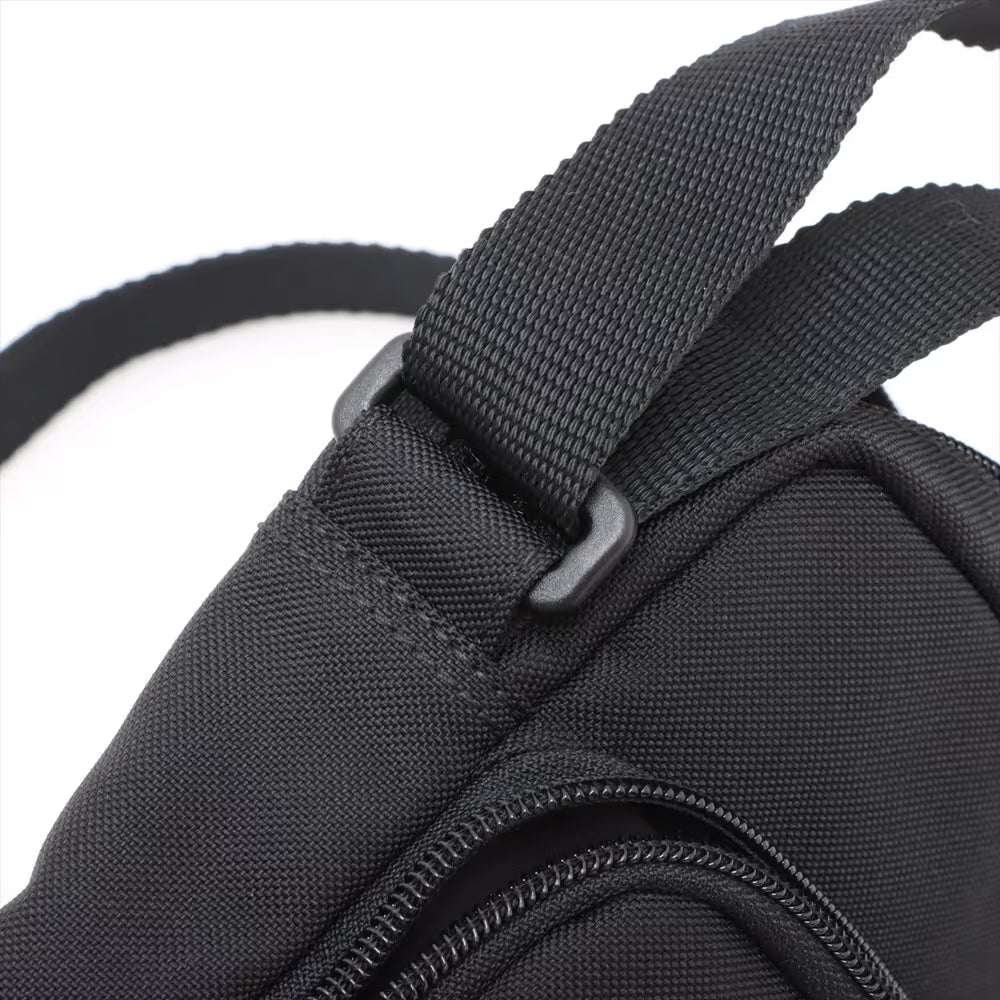 Balenciaga Sport Nylon Leather Shoulder Bag Black