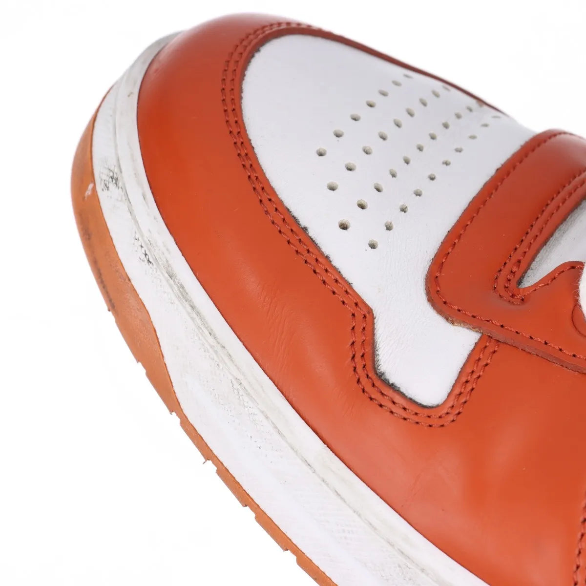 Prada Downtown Leather Sneaker Brown x White