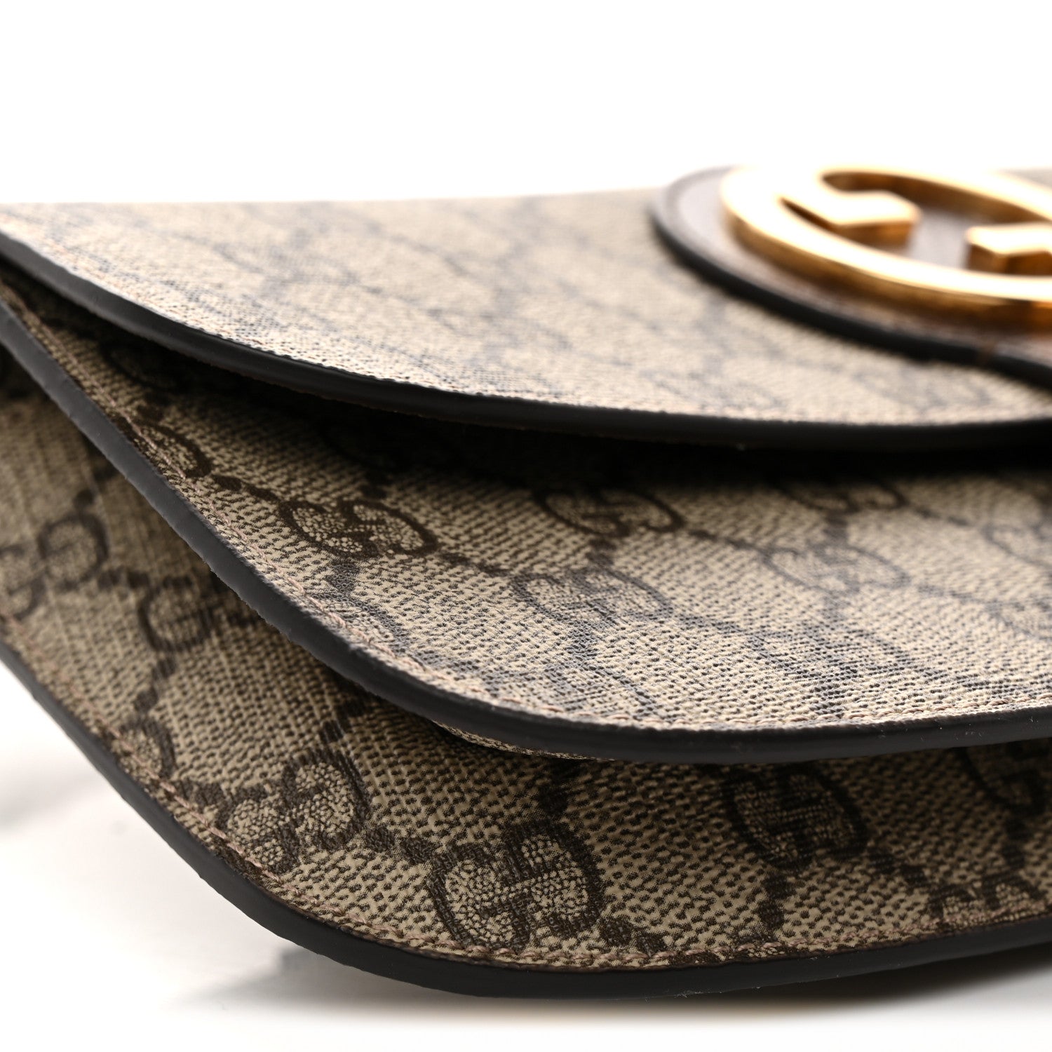 GG Supreme Monogram Textured Dollar Calfskin Blondie Belt Bag Beige Ebony New Acero