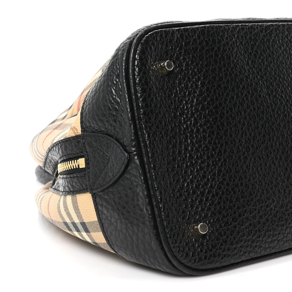 Haymarket Check Medium Satchel Black