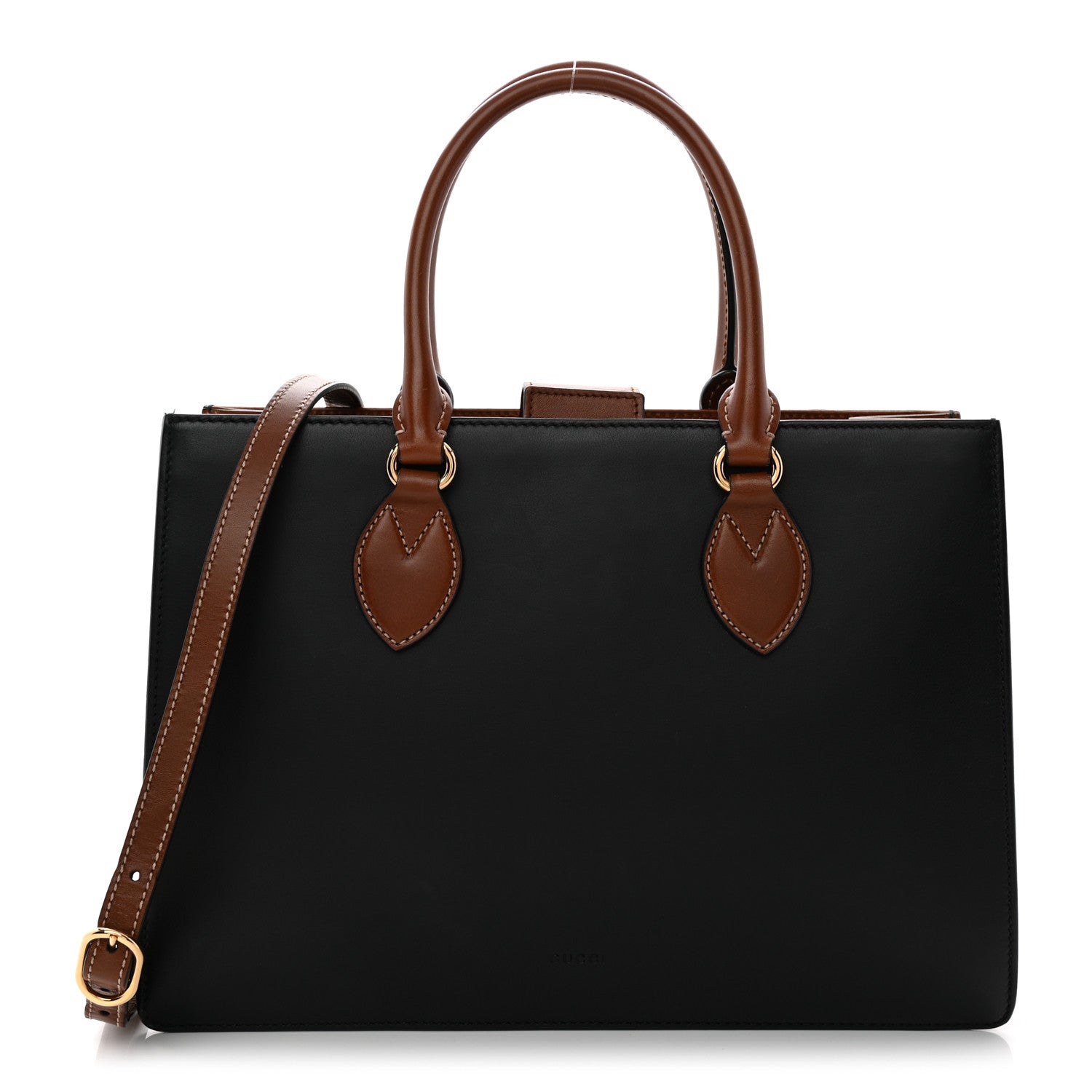 Calfskin Small Top Handle Bag Navy Brown