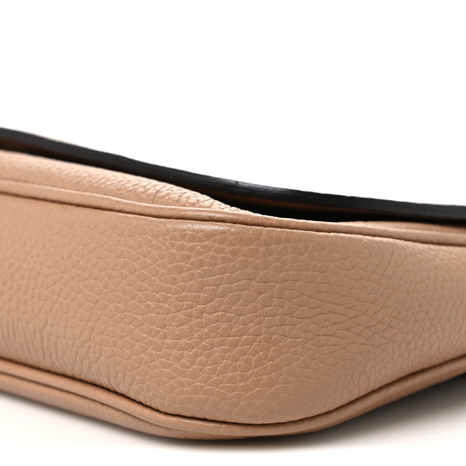 Pebbled Calfskin Medium Soho Flap Crossbody Camelia