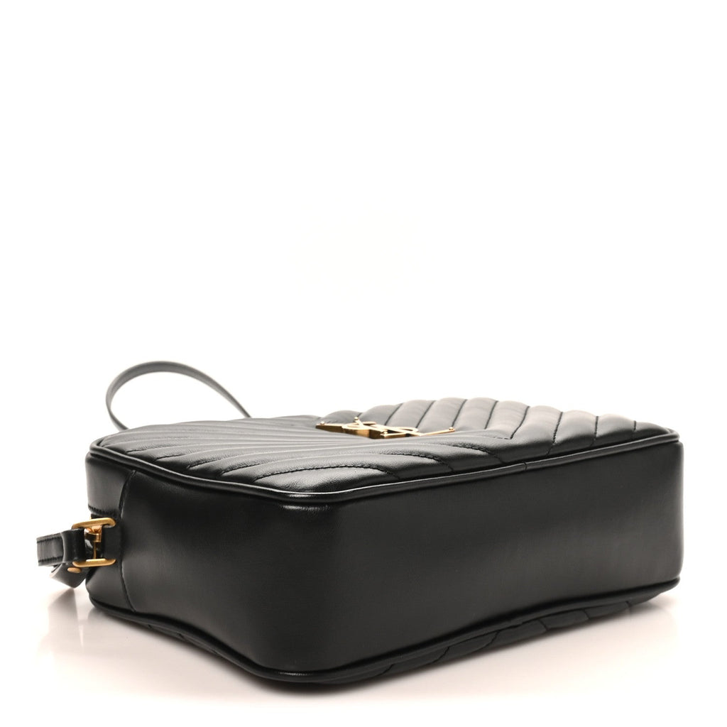 Calfskin Matelasse Monogram Lou Camera Bag Black
