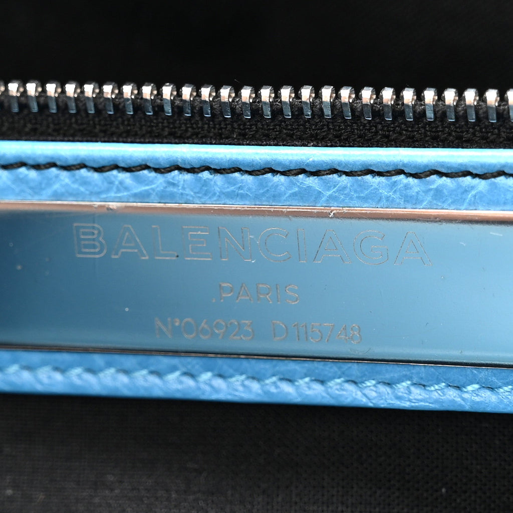 Agneau Classic Silver Hardware City Bleu Azur Clair