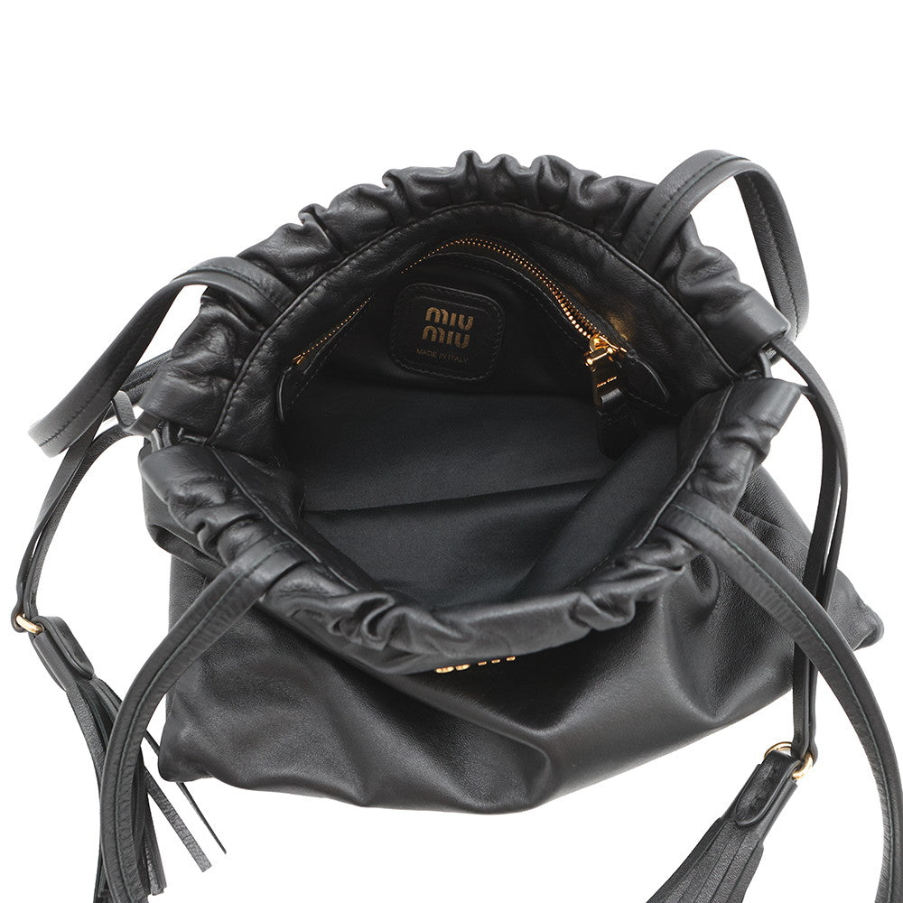 MIUMIU Joie Shoulder Bag Black5BG303 Nappa Leather