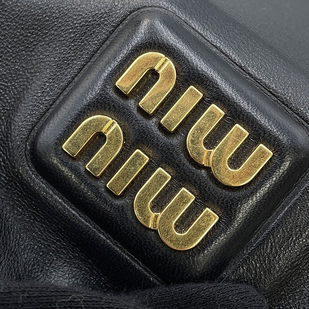 MIUMIU Joie Shoulder Bag Black5BG303 Nappa Leather