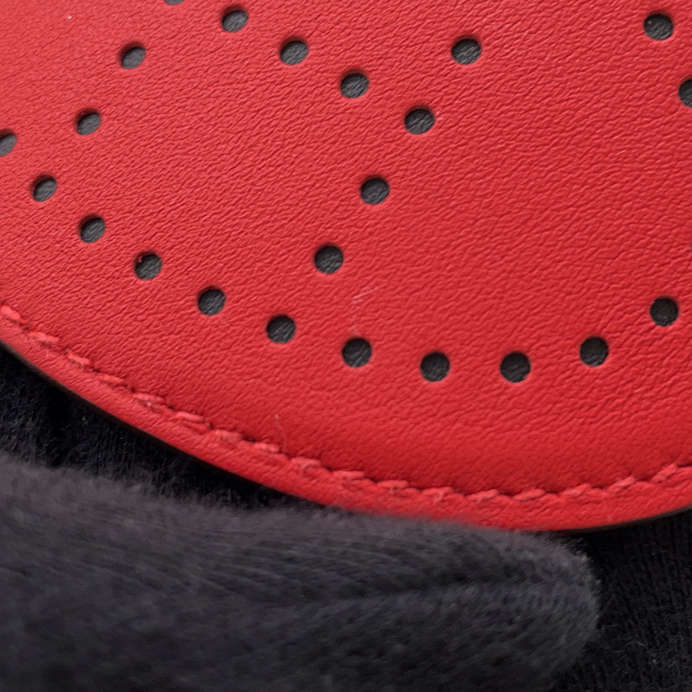 HERMES Evelyne Barrette Size PM Rouge Ladue Swift Leather