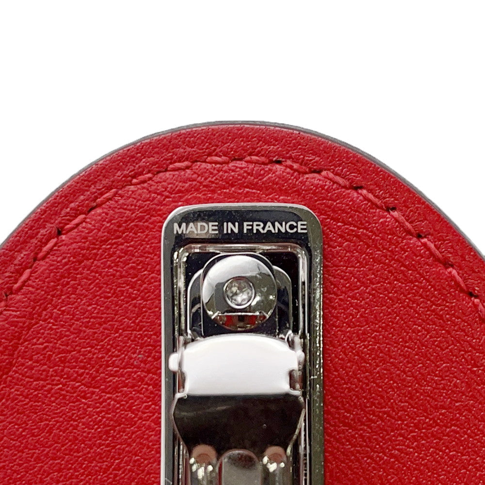 HERMES Evelyne Barrette Size PM Rouge Ladue Swift Leather
