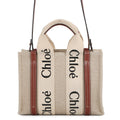 Chloe Woody 2WAY Shoulder Bag Beige/BrownCHC22AS397I2690U Canvas Leather Size Small