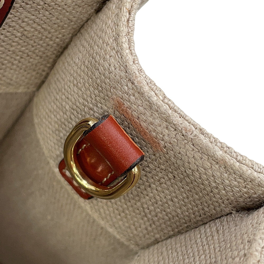 Chloe Woody 2WAY Shoulder Bag Beige/BrownCHC22AS397I2690U Canvas Leather Size Small