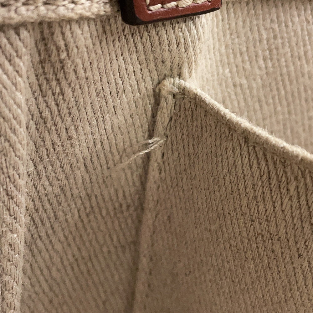 Chloe Woody 2WAY Shoulder Bag Beige/BrownCHC22AS397I2690U Canvas Leather Size Small