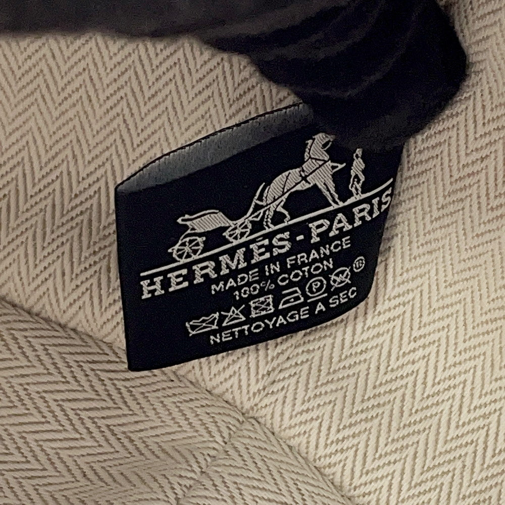 HERMES Brid a Black Marine Canvas Size GM