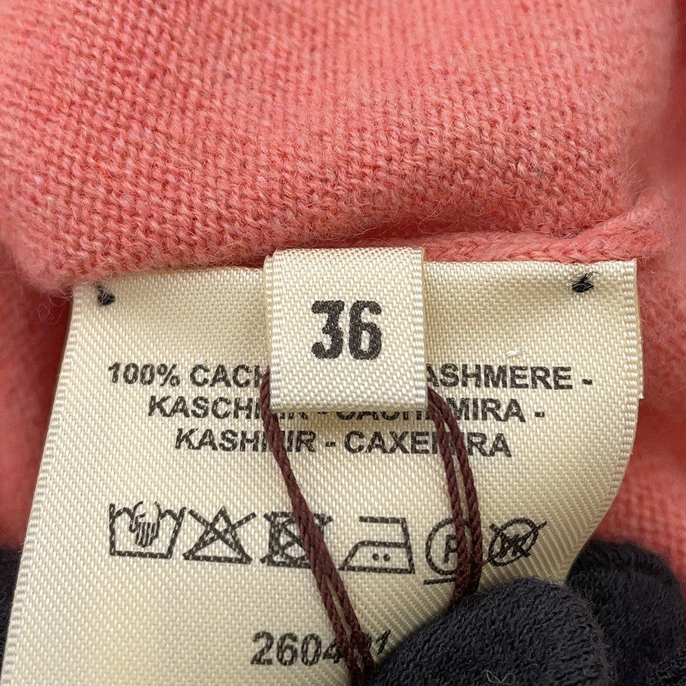HERMES H-Lift Knit Size 36 Pink Cashmere100%