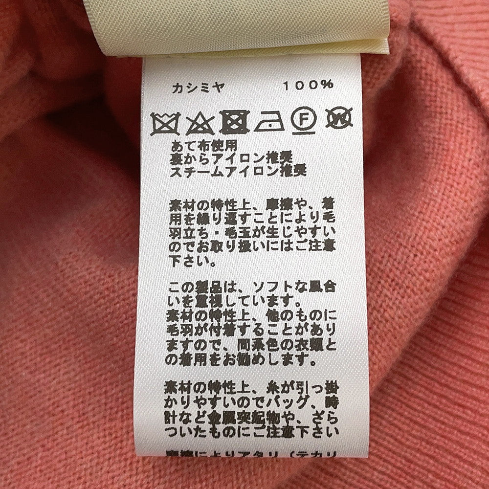HERMES H-Lift Knit Size 36 Pink Cashmere100%