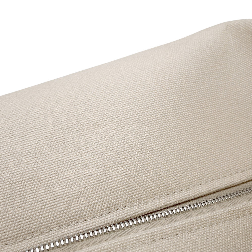 HERMES Brid a Black Beige Canvas Size GM