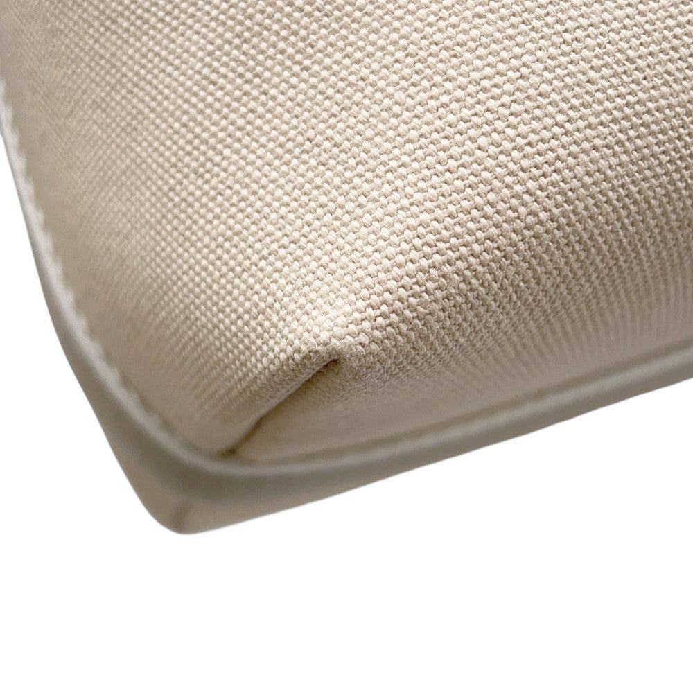 HERMES Brid a Black Beige Canvas Size GM