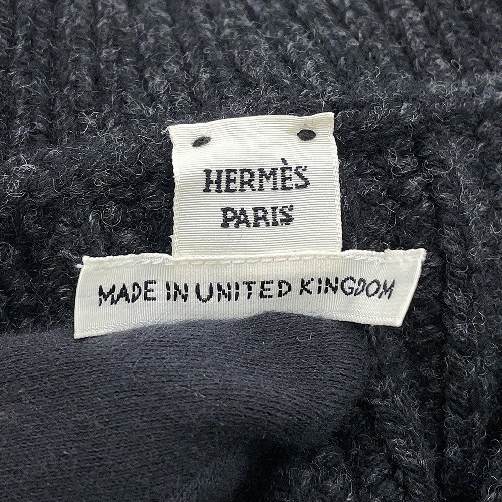HERMES long sleeve knit Size 36 Gri Volcanic5H2627DA Wool 98% Polyurethane2%