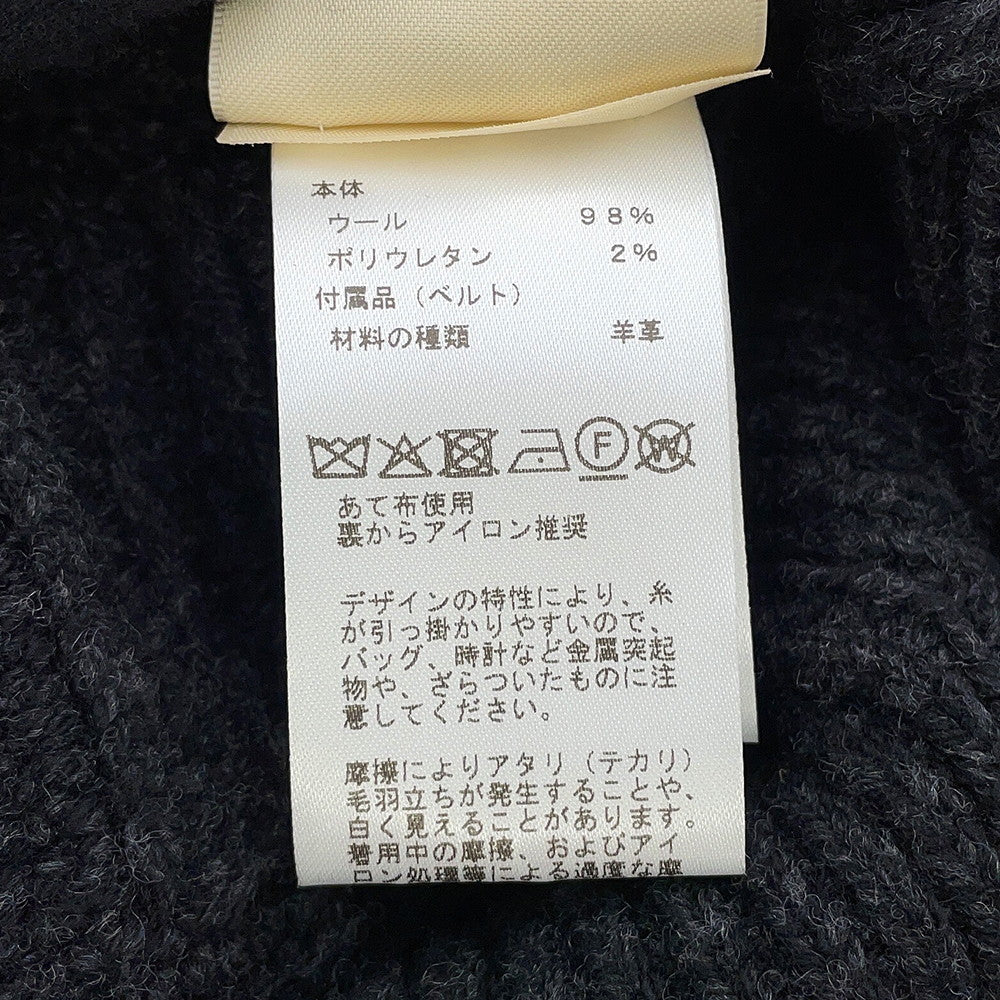 HERMES long sleeve knit Size 36 Gri Volcanic5H2627DA Wool 98% Polyurethane2%