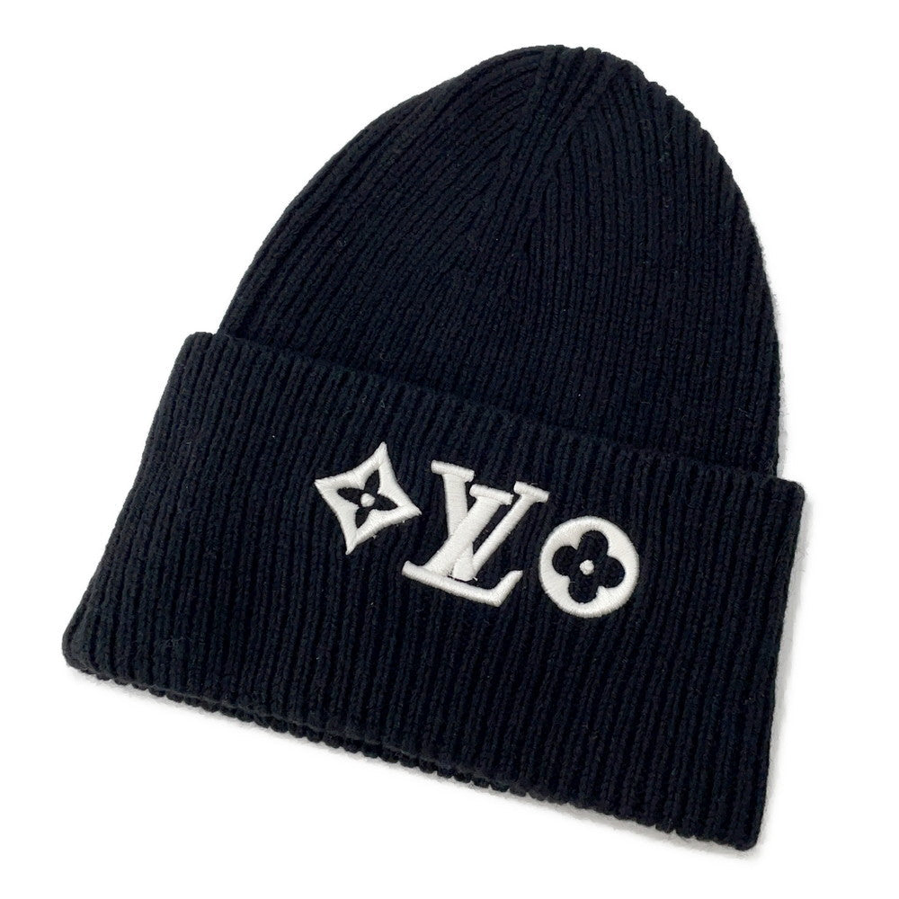 LOUIS VUITTON Beanie LVHeadline Size S NoirM77872 Wool100%