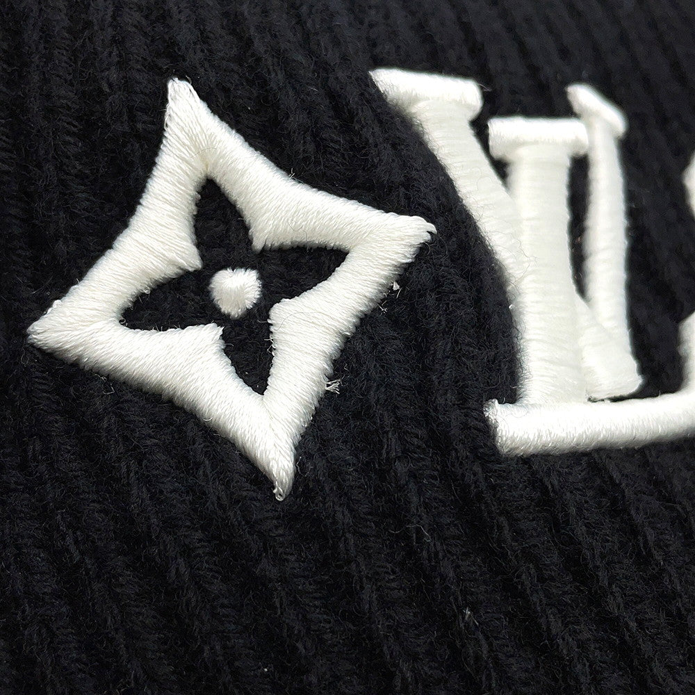 LOUIS VUITTON Beanie LVHeadline Size S NoirM77872 Wool100%